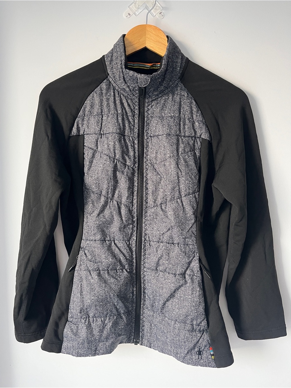 Smartwool Women's Black & Gray Quilted Hybrid Jacket | Sz L - Gorpcore